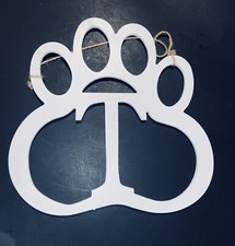 Paw Print Sign Wooden Plaque Dog Lover Pets Personalize T Wall Hanging Art