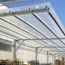 Glazing Clear 10mm Polycarbonate Roofing Sheets Gazebo Twinwall Panels UVProtect