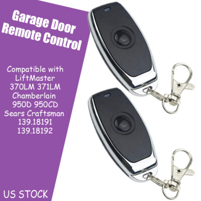 Garage Door Remote w/ Keychain Opener Universal with Purple Learn Button 315mhz