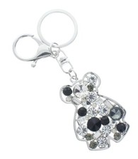 Rhinestone Key Chain Fob Phone Purse Charm Teddy Bear