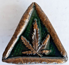 Capt. Hawks Sky Patrol triangle cannabis marijuana leaf 2.25" long belt 1.75"