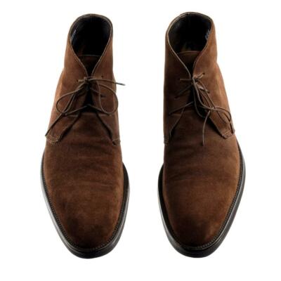 FACONNABLE USA Dark Brown Suede Leather Sz 9 D Lace Up Split Toe Mens Dress Shoe s-l400.jpg main image 4