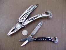 LEATHERMAN SKELETOOL--MULTI TOOL & RETIRED STYLE CS--EXCELLENT--LOT OF 2