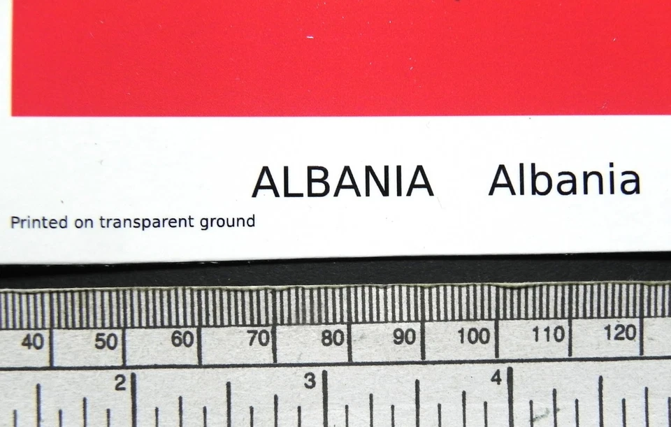 Transfer Rutsche Flagge Albanien (120x 80 MM) - Bild 2 von 4