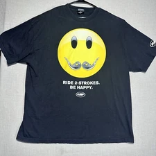 FMF T Shirt Men’s 2XL Black Ride 2 Stroke Be Happy Y2K Short Sleeve RARE