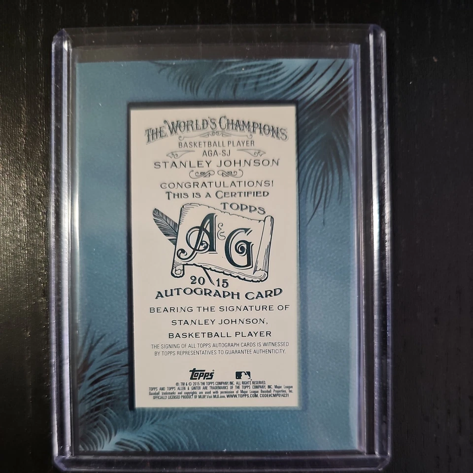 2015 Topps Allen & Ginter's Framed Mini Stanley Johnson #AGA-SJ Rookie Auto RC - Image 2 of 2