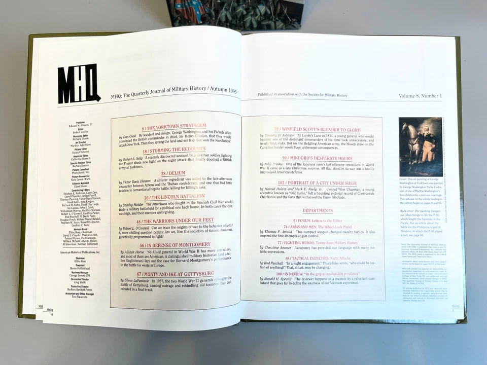 MHQ Military History Quarterly Autumn 1995 Hardcover George Washington Cover - Image 4 of 4