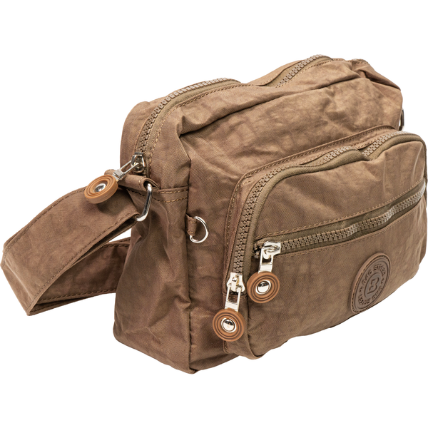 Tasche Messenger Bag UmhäNgetasche Nylon Braun Leicht Wasserabweisend Unisex-image