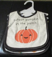 Baby Kiss Set of 3 Baby Halloween Bibs NEW