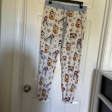 Disney White Winnie The Pooh Christmas Sleep Pants Size S 4-6 