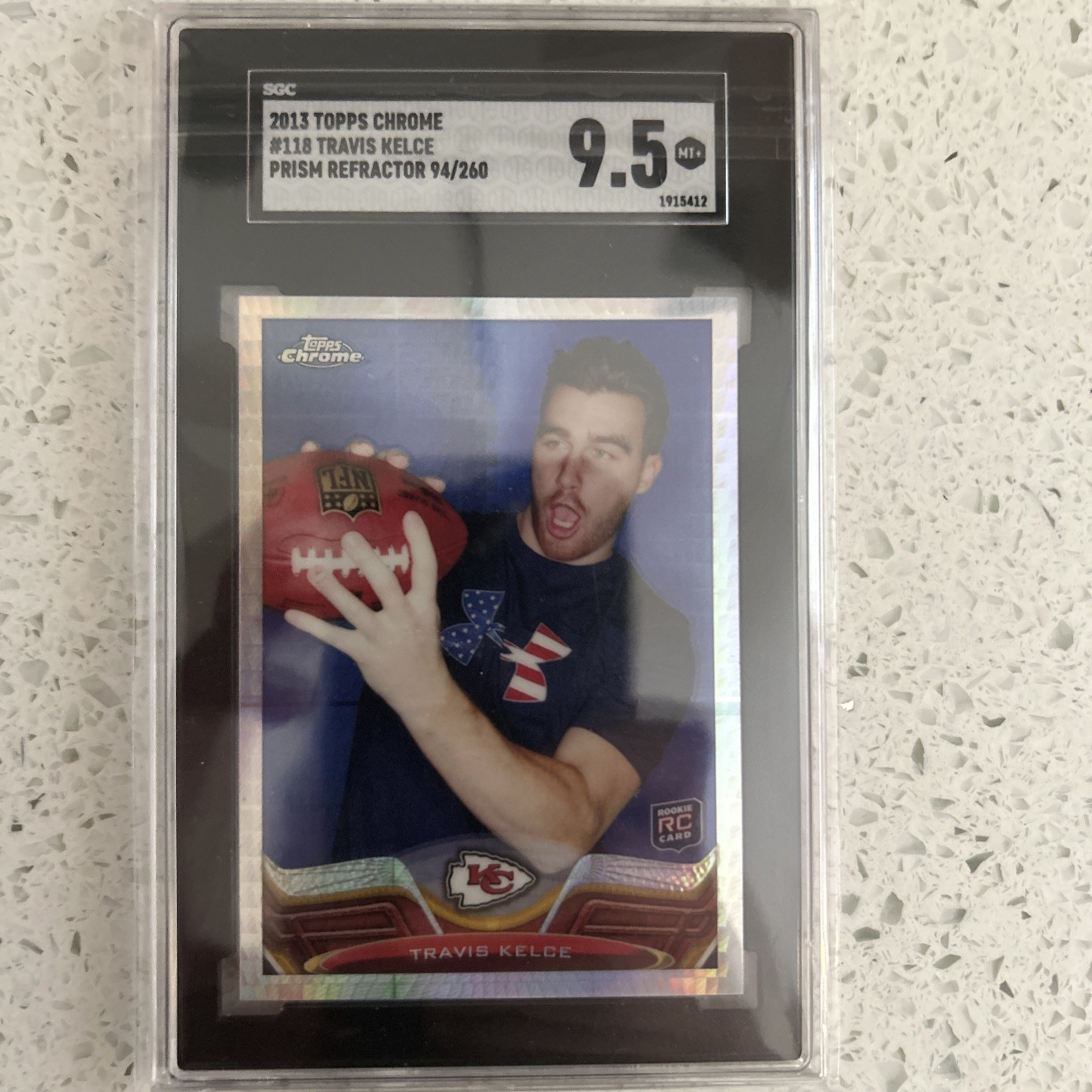 2013 Topps Chrome - Travis Kelce #118 Prism Refractor /260 (RC)
