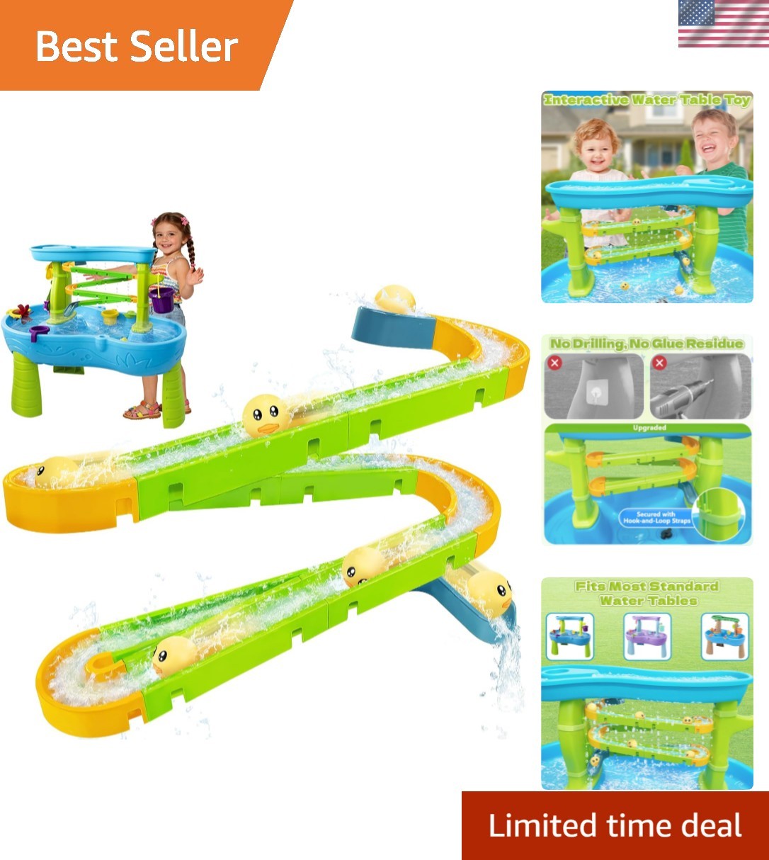 Water Slide Toys for Step2 Rain Showers Water Table Accessor