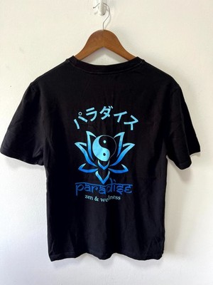 Axel Arigato Zen T-Shirt Mens Small Black Graphic Print Paradise Yin-Yang