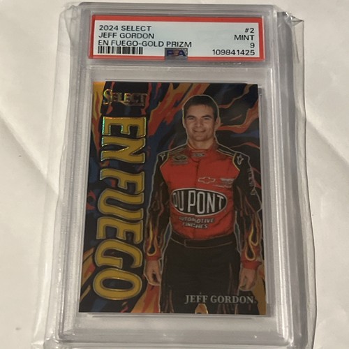 2024 Select NASCAR En Fuego Prizm Gold #2 Jeff Gordon /10 Mint PSA 9 Pop 1