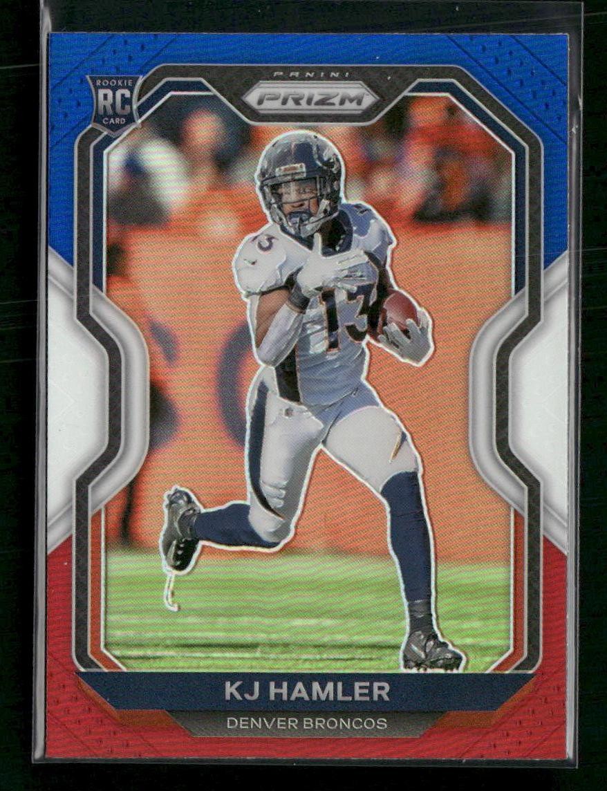2020 Panini Prizm #315 KJ Hamler Prizm Red White and Blue Broncos Rookie