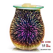 3D Glass Electric Wax Melts Warmer Wax Burner Melter Fragrance 3D Fireworks