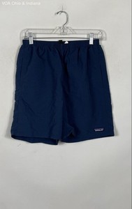 Patagonia Men's Navy Blue NetPlus Baggies Swim Trunks Shorts Mesh Liner Sz S