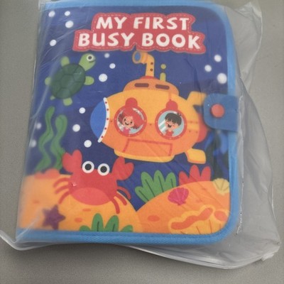 Mootop Busy Book for Toddlers, Board Felt 11.41 x 8.66 inches, Blue 