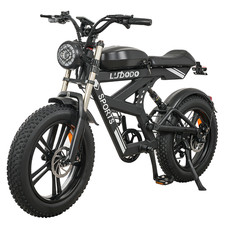 1500W 20'' Fat Tire Electric Bike for Adult 34MPH 75Mile Fast E-Mountain Ebike