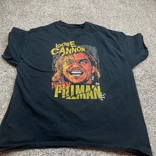 Brian Pillman Loose Cannon T Shirt Mens L Black Wrestling Graphic Cotton Tee