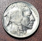 1931-S Buffalo Nickel Choice About Uncirculated Lustrous Five Cent Type Coin