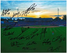FREDERICK  KEYS MLB DRAFT 2025 RARE MULTI SIGNED HARRY GROVE STADIUM PHOTO