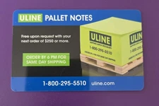 ULine Card Collectible value only Used Advertising collectible