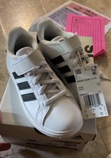 adidas Grand Court 2.0 Kids Sneaker US 12K White/Black Low Top Lace Up