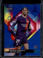 2023-24 Topps Finest UEFA Bradley Barcola RC Blue Rookie #/150 PSG