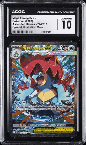 Mega Feraligatr ex graded CGC 10 for sale on eBay