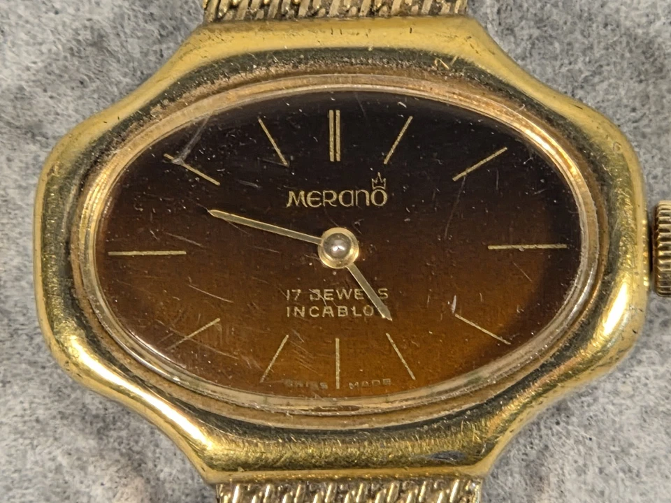 Vintage Rare Merano de Geneve UFO Style Ladies Winding Watch 17 Jewels Swiss - Image 3 of 4