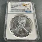2020(W) Silver Eagle NGC MS70, West Point Mint, Early Releases (89722)