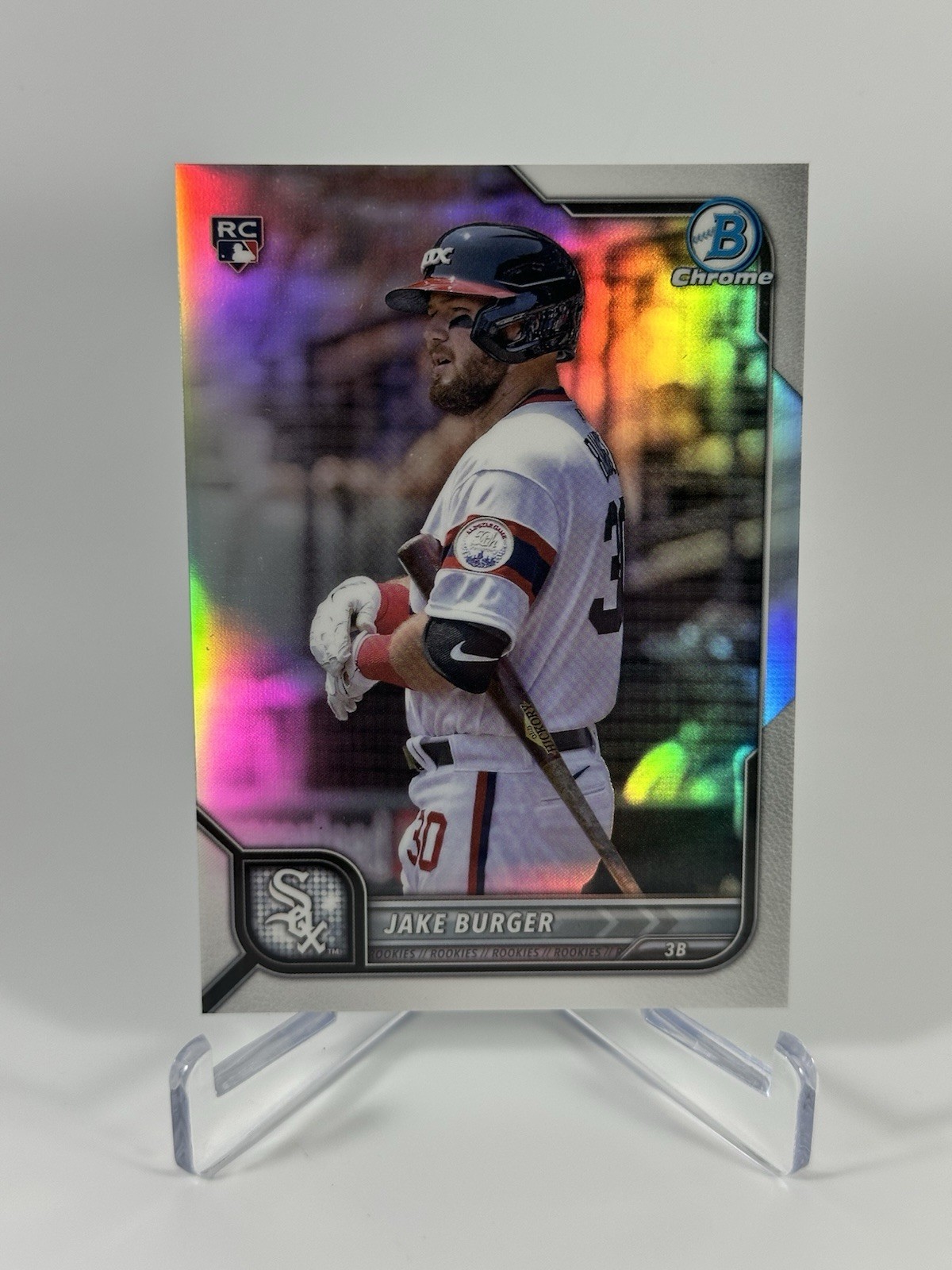 2022 Bowman Chrome Jake Burger #47 Image Variation SP RC Rookie Refractor