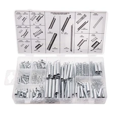 200PCS Spring Assortment Kit Zinc Plated Extension and Compression 20 Sizes 