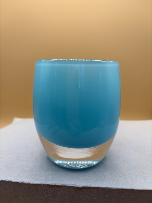 Glassybaby Cabo Blue Hand Blown Glass Votive/tea Light Candle Holder NWT #0058