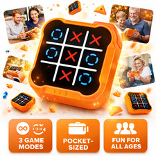 Noughts and Crosses Game Kids Electric Tic Tac Toe Educational Pocket Games Toy