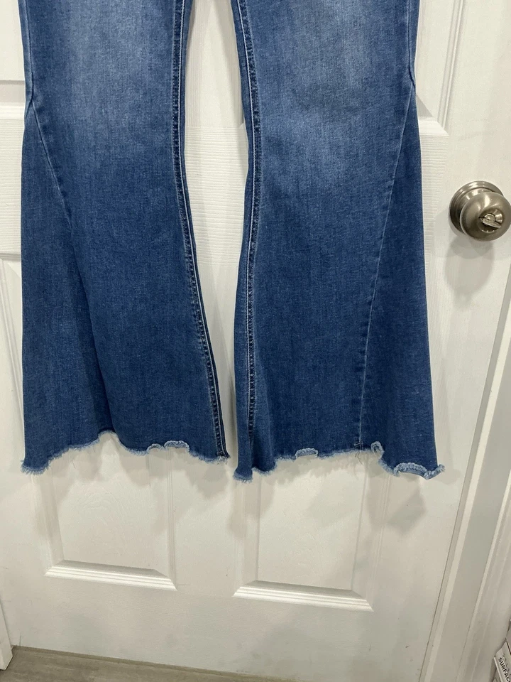 Pantalones de mezclilla Refuge Extreme acampanados campana parte inferior talla 9 azul hippie festival 30x32 Foto 3 de 4