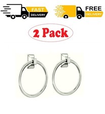 Contemporary Towel Ring in Chrome 2 pack
