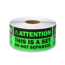 This is a Set Stickers (Small) - 1.5" x 3" Bright Neon Green This is a Set Do...