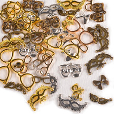 100 G Vintage Antique Metal Charms for Jewelry Making, Bulk Silver  Gold Plated