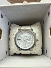 Diesel DZ5330 Orologio da Polso Donna Cronografo Tutto Quadrante Bianco Acciaio Inox RARO