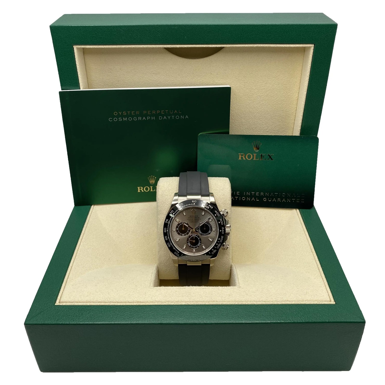 Rolex Cosmograph Daytona 116519LN Ceramic White Gold Steel Dial Watch B&P