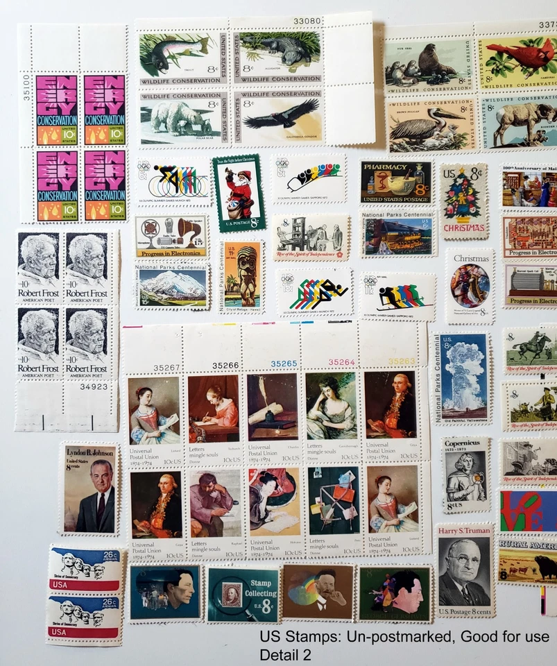 US Postage Stamps Uncancelled & Cancelled, World Stamps Cancelled - VG to Mint - Image 3 of 4