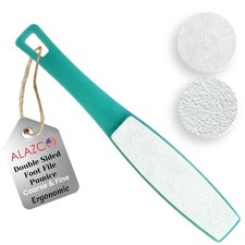 1 ALAZCO Double Sided Foot File Pumice Ergonomic 1 Count Pack of 1 , Blue X1