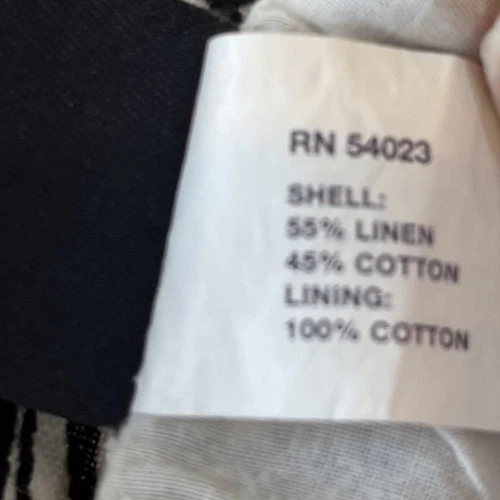 Falda Gap línea A para mujer talla 10 blanco y negro patrón floral verano lino algodón Foto 4 de 4