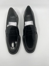 Franco Sarto A-Eden Stud Loafers Women s Size 9 Black New in Box