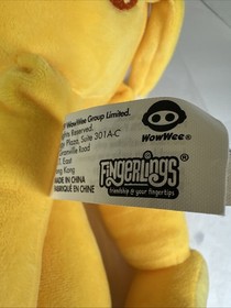 Fingerlings Plush Lion 18" Yellow Interactive Sound Hair Lights Up Batteries VG