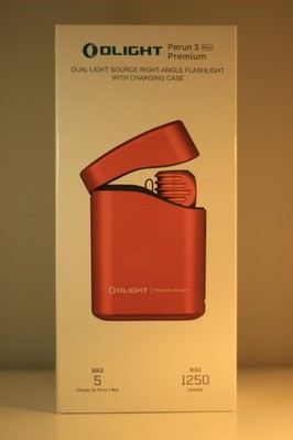 Olight Perun 3 Mini Premium orange Stirnlampe mit Akku & Kopfband
