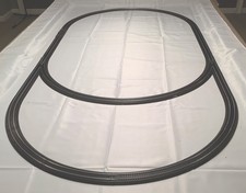 Bachmann HO Black EZ-Track 65” X 38” Double Oval - 2 Manual Switches- EC - VIDEO