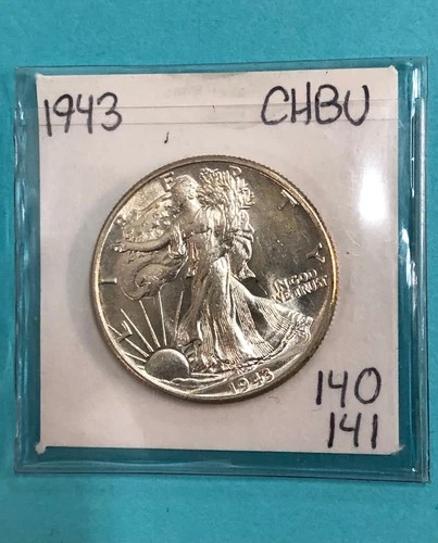1943 Walking Liberty Silver Half Dollar ~ Uncirculated ~ CHOICE BU Coin
